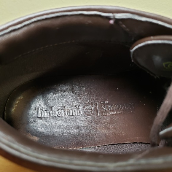 Timberland Men\'s Size 7.5 Preston Hill Chukka‎ Boots Redwood Leather Lace Up